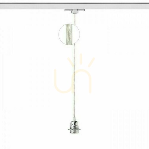 Kontrollera Pendelupphäng för 3-fasskena Rendl ELISA R12113 E27, transparent kabel, krom
