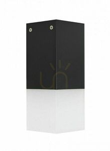 Utomhus taklampa SU-MA CUBE svart 20W aluminium PMMA CB-S BL small 0