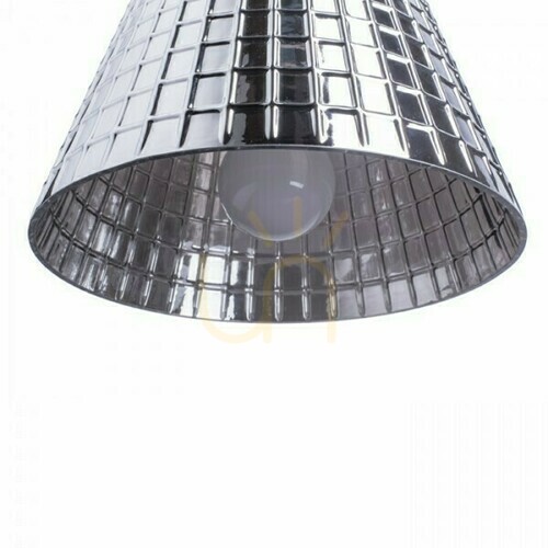 Kontrollera Rendl CORONA pendellampa i kromat glas, E27, max. 15 W, R12055