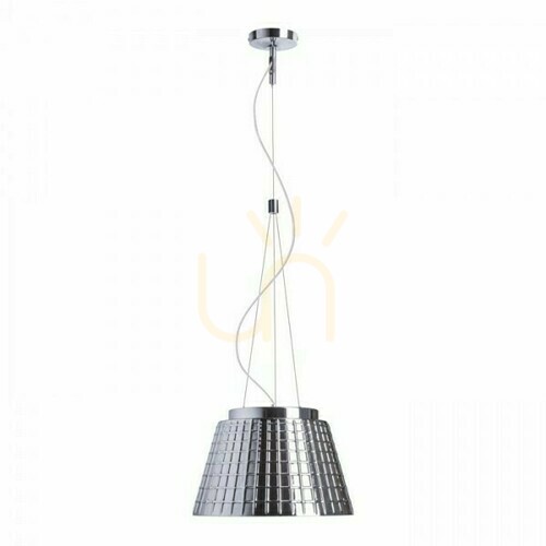 Kontrollera Rendl CORONA pendellampa i kromat glas, E27, max. 15 W, R12055