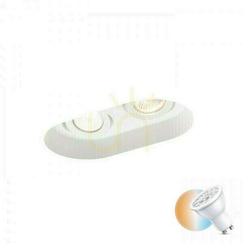 Kontrollera Infälld armatur Dingo Gu10 Ii Riktbar Gips 230 V 2x35 W.