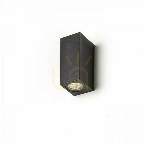 Kontrollera Utomhus vägglampa Kubi Ii Antracit 230 V Led 2x3 W 56° Ip54 3000 K