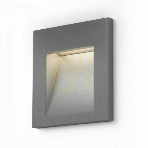 Kontrollera Tess Sq Silver Grey infälld utomhusarmatur 230 V Led 3 W Ip54 3000 K