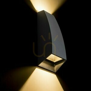 Utomhus Vägglampa Pia wall Antracit 230 V Led 2x3 W Ip54 3000 K small 1