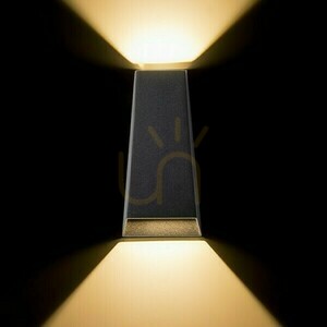 Utomhus Vägglampa Pia wall Antracit 230 V Led 2x3 W Ip54 3000 K small 3