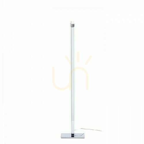Kontrollera Plaza Golvstående lampa Vit krom 230 V E27 42 W.