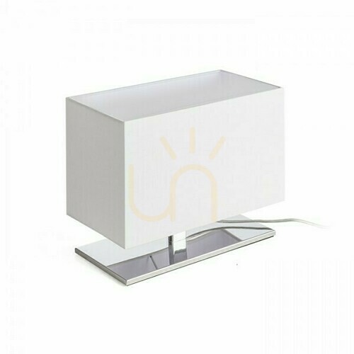 Kontrollera Plaza S Bordslampa Vit Krom 230 V E27 42 W.