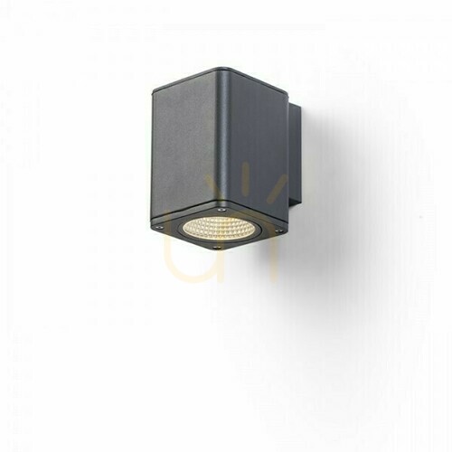 Kontrollera Mizzi Sq I vägglampa för utomhusbruk Antracit 230 V Led 12 W 44° Ip54 3000 K