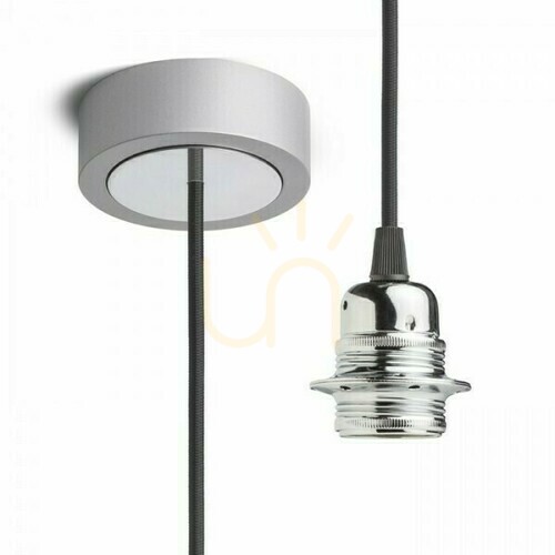 Kontrollera Rendl HEX-pendelset för lampskärmar, svart/krom E27 15 W R11941