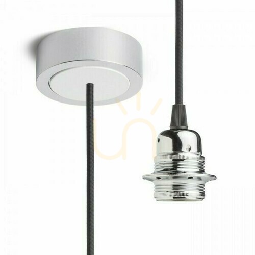 Kontrollera Rendl HEX CHROM pendelset svart/krom E27 15 W R11940