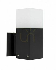 Utomhusvägglampa SU-MA Cube svart aluminium 20W CB-K BL small 0