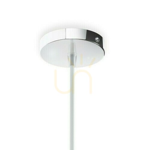 Kontrollera Rendl ELISA R11874 E27 lampupphängning för lampskärmar, krom, vit kabel 150 cm