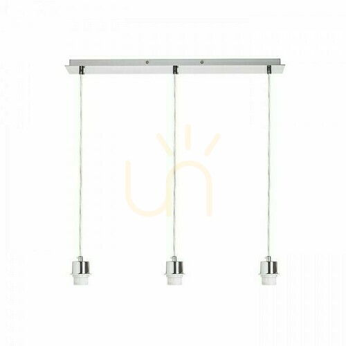Kontrollera Lampskärm, Lampskärm More 60 Takpendel Sockel Krom 230 V E27 3x42 W.