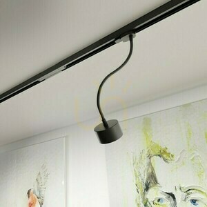 Pixie Spotlight på flexibel arm för 3-fas skena svart 230 V Led Gx53 7 W. small 1