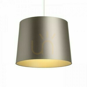 Skärm, Lampskärm Aspro 40/30 Monaco Duvgrå/Silver Pvc Max. 23 W small 2