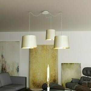 Skärm, Lampskärm Aspro 40/30 Monaco Duvgrå/Silver Pvc Max. 23 W small 3