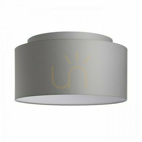 Kontrollera Rendl DOUBLE 55/30 textillampskärm R11554 ljusgrå/vit PVC E27 max. 23 W