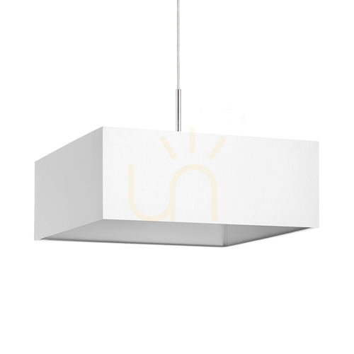 Kontrollera Lampskärm RENDL TEMPO 50/19 fyrkantig vit polycotton, 50 × 50 cm, max. 23 W