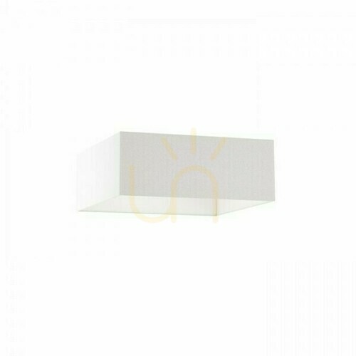 Kontrollera Lampskärm RENDL TEMPO 50/19 fyrkantig vit polycotton, 50 × 50 cm, max. 23 W