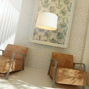 Skärmar, lampskärmar Aspro 55/30 Polycotton Vit/Vit Pvc Max. 23 W small 1