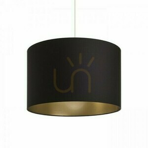 Skärmar, lampskärmar Ron 40/25 Polycotton Svart/guldfolie Max. 23 W small 0