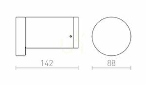 Rendl SONET R11170 antracitgrå väggarmatur för utomhusbruk, LED 7 W, 3000 K, IP54 small 8