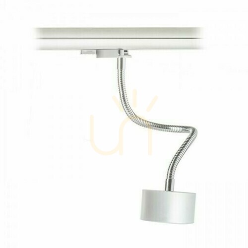 Kontrollera Rendl PIXIE R10641 skenspotlight med flexibel arm, silvergrå/krom, GX53, 3-fas
