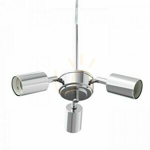 Skärm, Lampskärm Trix Hängande Set Krom 230 V E27 3x42 W. small 0