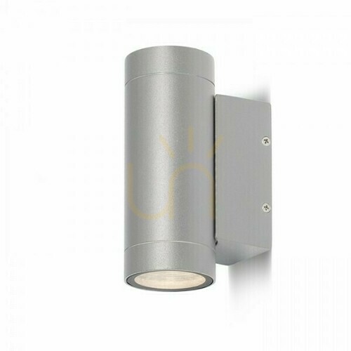 Kontrollera Vägglampa för utomhusbruk Mizzi Ii Silver Grey 230 V Gu10 2x35 W Ip54