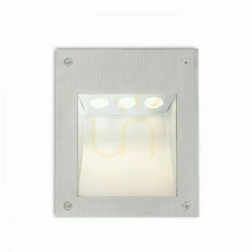 Kontrollera Infälld utomhusarmatur Accord I väggen Rostfritt stål 230 V Led 3 Ip65 3000 K