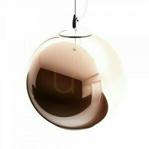 Beau Monde 25 koppar glas pendellampa 230 V E27 W. small 3