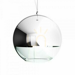 Beau Monde 35 Pendellampa Kromat glas/Transparent glas 230 V E27 25 W. small 1
