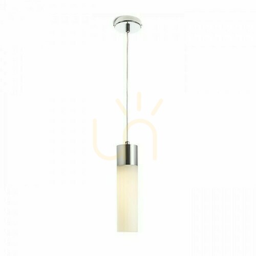 Kontrollera Eight Opal Glas/Krom Pendellampa 230 V E27 28 W.