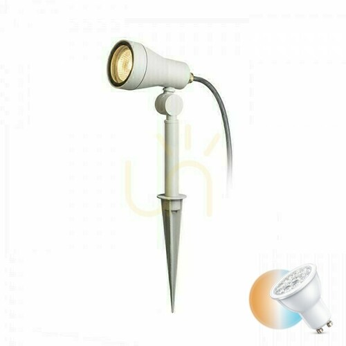 Kontrollera Direzza Utomhus Spotlight On Kil Silver Grå 230 V Gu10 35 W Ip54