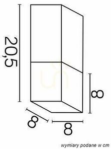 Utomhustaklampa SU-MA Cube silver aluminium IP44 E27 CB-S AL small 2