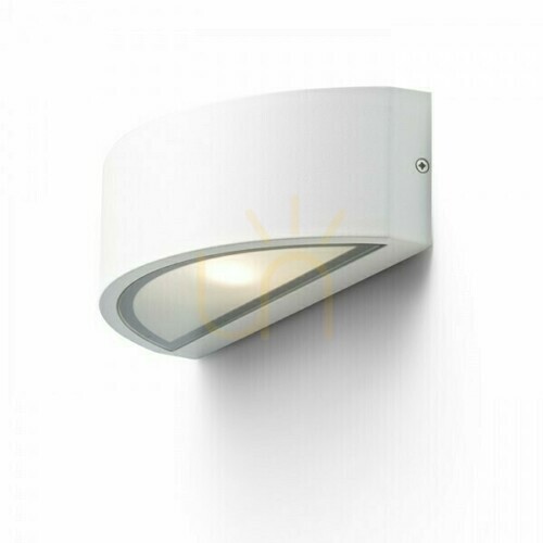 Kontrollera Utomhus vägglampa Lesa Vit 230 V E27 26 W Ip54