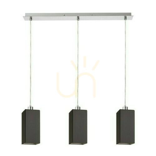 Kontrollera Liz Iii 60 Pendellampa Svart Glas/Nickel Mat 230 V Led E27 3x11 W.