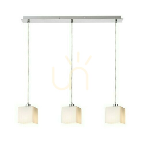Kontrollera Dados Iii 60 Opalglas/Mat Nickel Hänglampa 230 V Led E27 3x11 W.