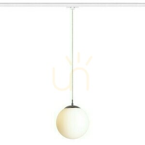 Luna 25 taklampa för 3 faser. Opal Glas/Krom 230 V Led E27 15 W skenor. small 1
