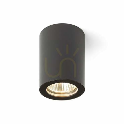 Kontrollera Rendl LOLA 88 utanpåliggande taklampa svart GU10 15 W IP54 R13542