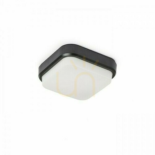 Kontrollera Utomhus Plafonds Taris Sq 17 Utanpåliggande Svart Plast 230 V Led 8 W Ip54 3000 K