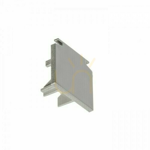 Kontrollera Eutrac Lighting Rail End för 3-fas Silver Gray Rail.