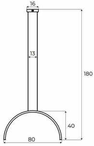 Pendant Light Max Light Trio Arc P0519 Black 80 cm LED small 1