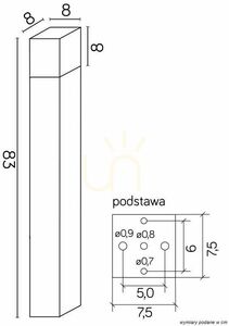 Stående trädgårdslampa SU-MA Cube silver 83 cm CB-830 AL small 3