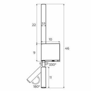 Vägglampa Max Light Organic W0340 guld metall 47 cm LED 2-ljus small 1