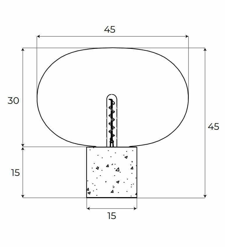 Utsikt Bordslampa Max Light Moonstone T0056 bärnstensglas vit marmor 45 cm Bordslampa Max Light Moonstone T0056 bärnstensglas vit marmor 45 cm