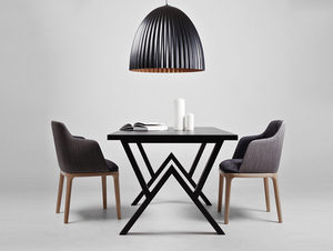PLISSART L pendellampa - svart/koppar small 2
