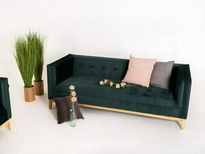 By-TOM 3-personers soffa. - avokado(rv38), naturlig small 1
