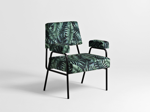 Kontrollera Fåtölj SIMPLE - tropical vibes(dar01), svart