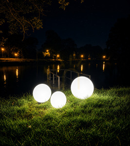 Trädgårdskula Lunares LUNA BALL 40 cm vit blank LED E27 LB40B small 5